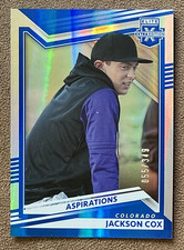 2022 Panini Elite Extra Edition - Jackson Cox #50 Aspirations Blue /349 (RC)