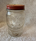 Nash-Underwood Inc. Prepared Mustard Jolly Joe Bank Glass Jar Coin Slot Lid — photo 1