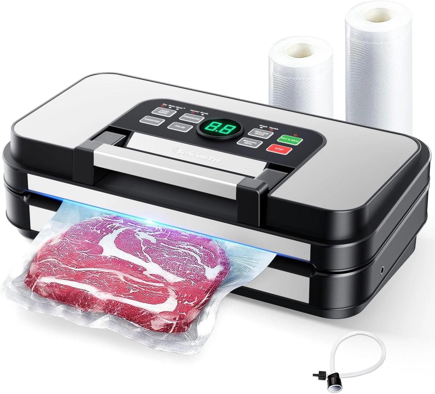 95Kpa Precision Pro Vacuum Sealer, with Double Heat Seal & Dual-Pump for Dry/Moi
