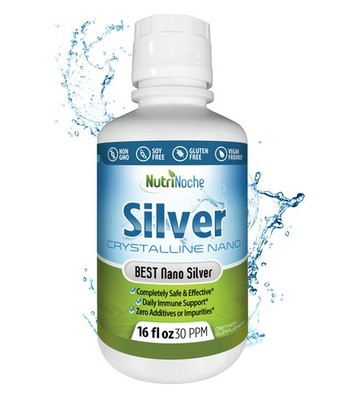NutriNoche Colloidal Silver | 99.99% Ultra Pure Crystalline Nano Silver Parti...