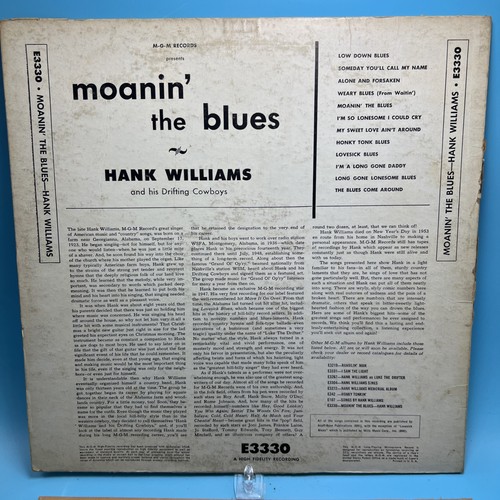 HANK WILLIAMS - Moanin' The Blues MGM Records Lion Label RARE Hard to Find LP - Picture 6 of 10