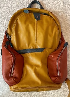 PIQUADRO Multi Color Genuine Leather & Vinyl  Backpack and Laptop Bag