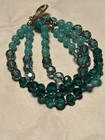 Vintage Emerald Bead Necklace White House Black Market Bracelet  Clip Earrings — photo 2