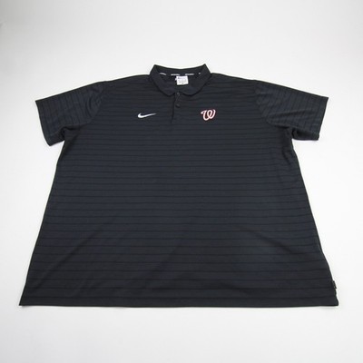 Washington Nationals Nike MLB Authentic Polo Men's Black Used 3XL