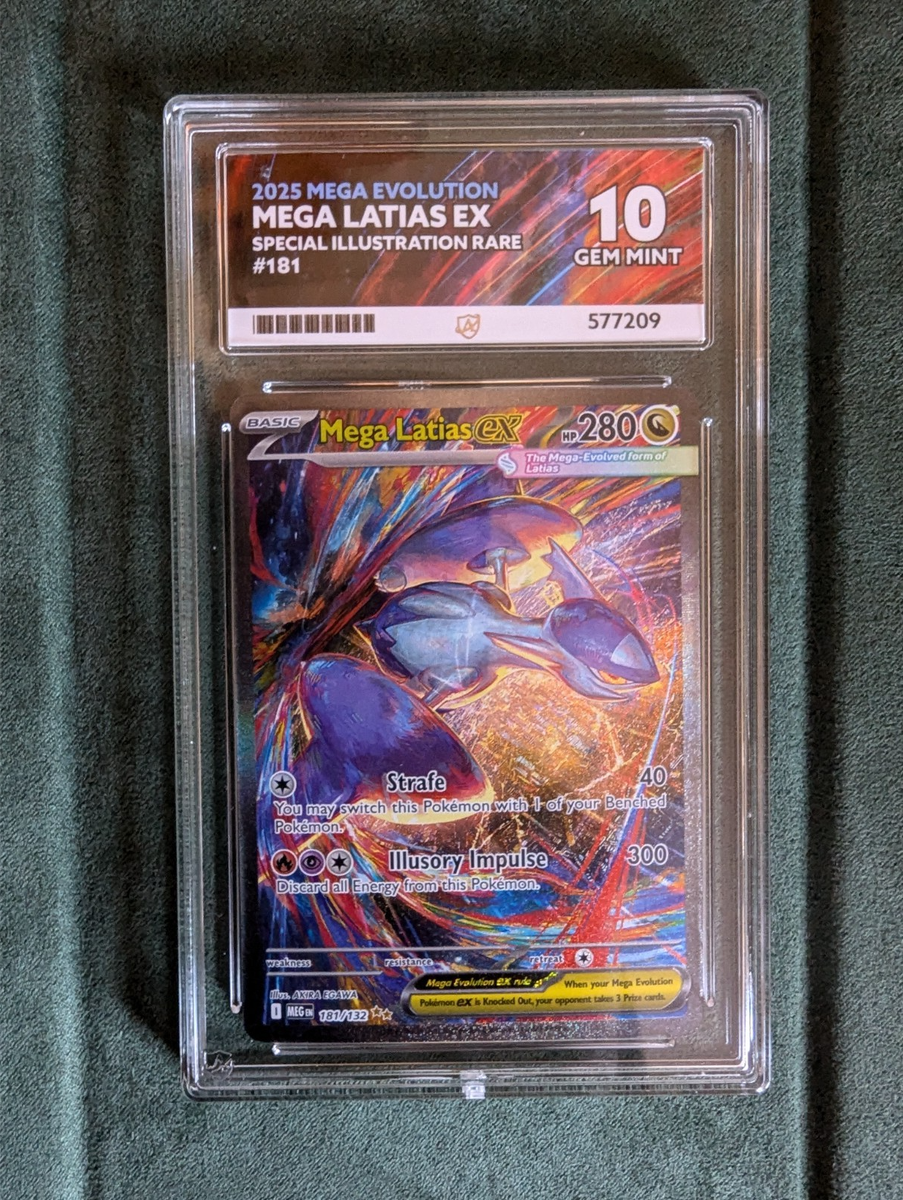 Mega Latias EX 181/132 ACE 10 GEM MINT - Perfect 10 Sub Grades