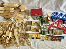 75 Thomas the Train Wooden Railway Lot Bridges Wacky Track Windmill Tunnel