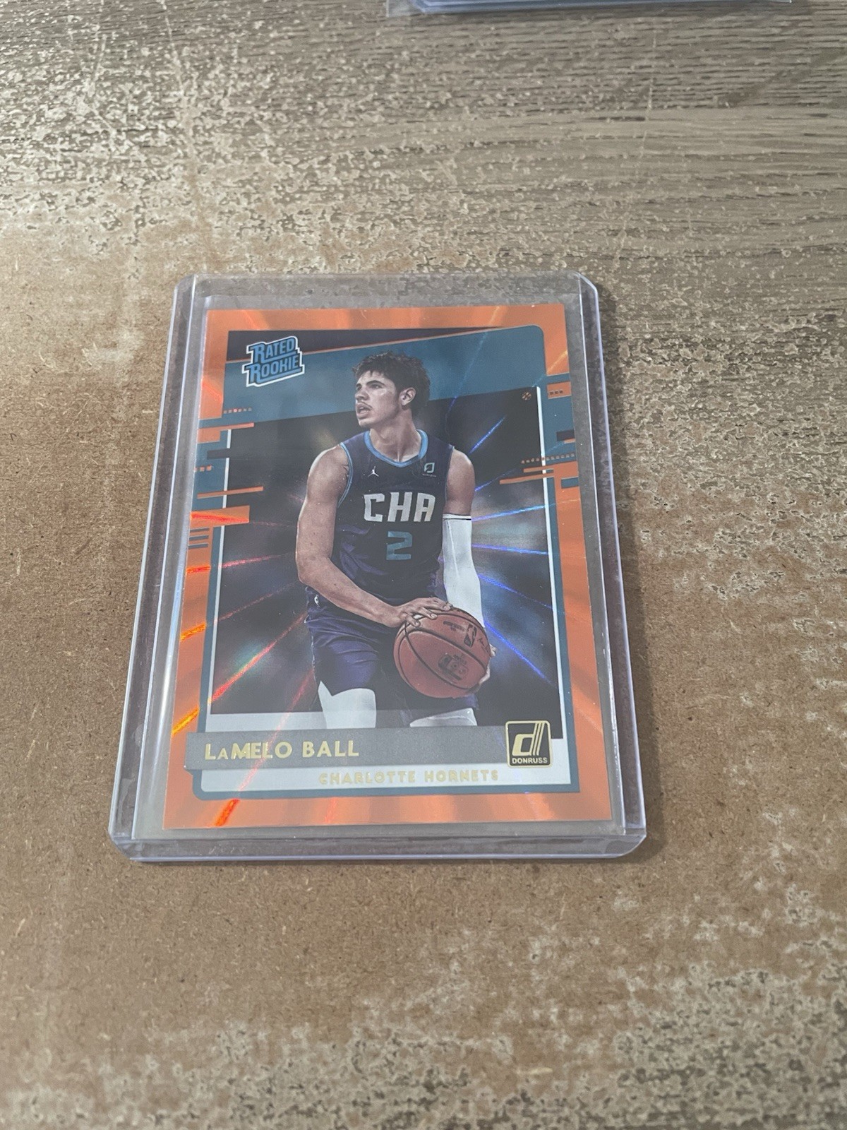 2020-21 Donruss LaMelo Ball Holo Orange Laser Rookie RC #202 Hornets