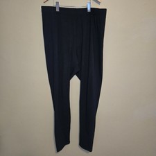 H M Divided Solid Black Pull On Stretch Casual Basic Leggings Womens XL