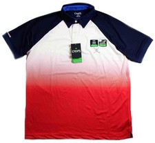 Chaps Mens Golf Polo Shirt L Performance Pullover Short Sleeve Stretch Crimson