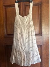 By Together Babydoll Dress. Size M. NWT. Cream/Black Polka Dot