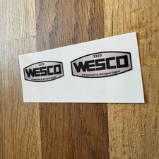 Laminated Wesco Oil Jug Sticker Decal Label Automobilia Petroliana 4.5cm Wide