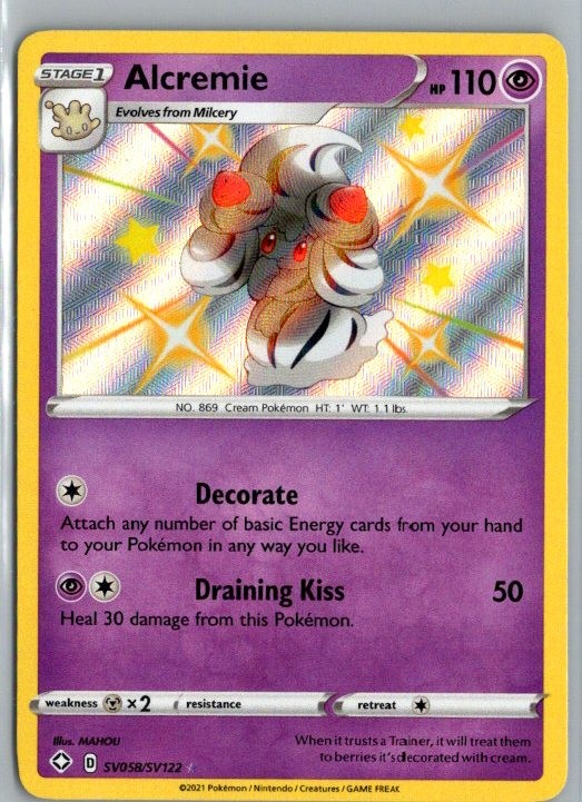 Alcremie Holofoil Shiny Holo Rare Shining Fates: Shiny Vault SV058/SV122 NM