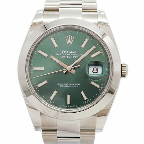 Rolex Datejust 41 126300 Green Dial Men's Watch GZl1iqsp