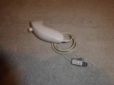 Black Nunchuck Nintendo Wii / U tested working video game controller READ WEAR