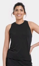 All In Motion  Womens Black Mesh Seamless Tank Top XXL NWT