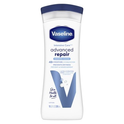 Vaseline Intensive Care Advanced Repair Unscented Body Lotion, 10 Fluid Ounce,