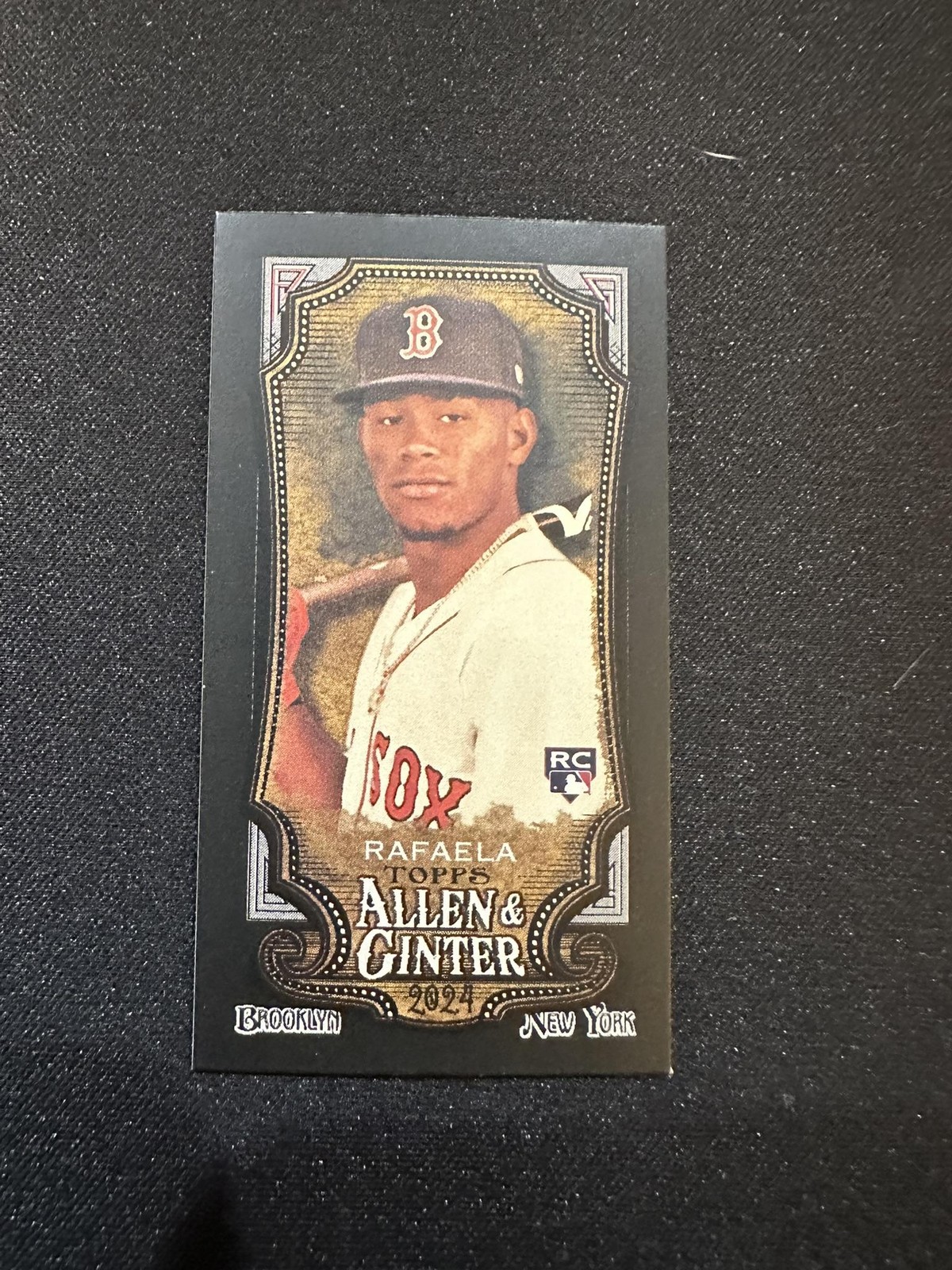 Ceddanne Rafaela Rookie 2024 Topps Allen & Ginter #77 Mini Black RC Card Red Sox