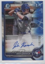 2022 Bowman Draft Chrome Pick Blue Wave Refractor /150 Josh Kasevich Auto 16mf