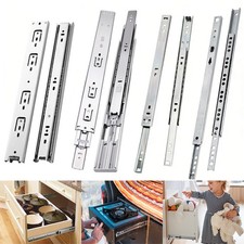 17mm/27mm/45mm Drawer Runner Draw Slide Soft Close / Ball Bearing Kitchen Rail