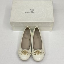 Young Versace Girls Patent White Size 12 (30)...