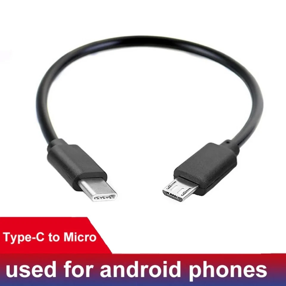 USB 3.0 USB-C Type C to Micro USB Male Sync OTG Charge Data Transfer Cable Cord - Image 2 of 4
