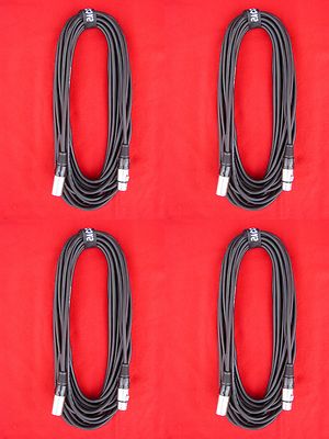 4 x 10m XLR-KABEL mit  Stecker Audio MIKRO 10 m Audio DMX Anwendung male fem NEU