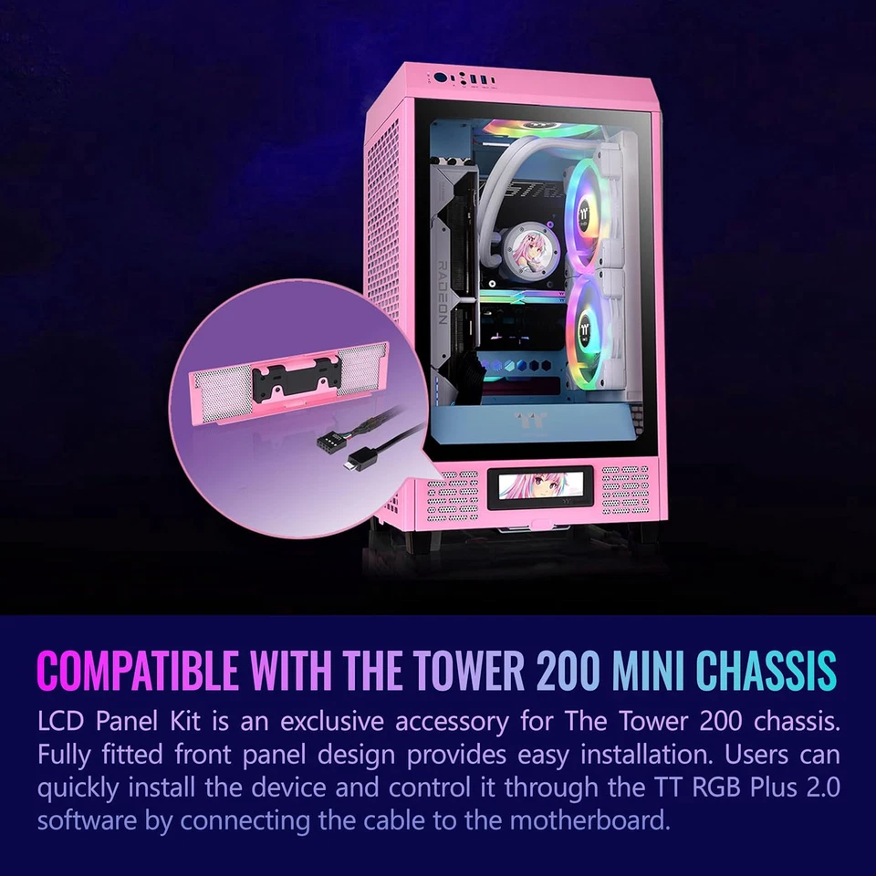 Tower 200 Series Bubble Pink LCD Panel Kit, 3.9" LCD Display, Supported by Tt RG - Image 3 of 4