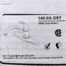 Delta 140-SS-DST Collins Single Handle Standard Kitchen Faucet, Stainless