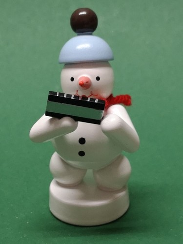 Muñeco de nieve esférico muñeco de nieve Zenker Seiffen Erzgebirge músico NUEVO sin caja - Imagen 19 de 35