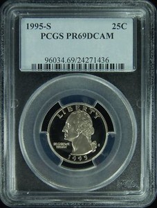 1987-S Proof Washington Quarter Coin PCGS PR69DCAM FREE SHIPPING