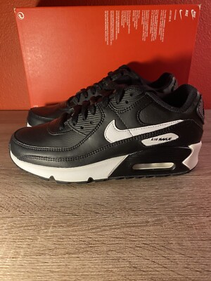 Size 5.5 (GS) - Nike Air Max 90 Low Black White - CD6864-010 for