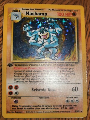 machamp pokemon card ebay Pokemon Machamp 1st edition 8/102 never been open main image 1