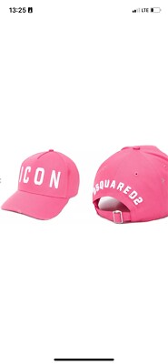 DSQUARED2 ICON LOGO UNISEX BASEBALLKAPPE HAT BASEBALL CAP EMBROIDERED 