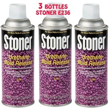 3 CANS - Alumilite Stoner Urethane Mold Release 12oz. Spray Can STONER E236