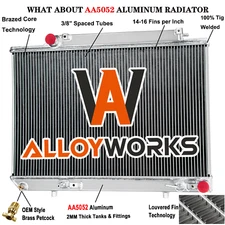 3 Row Aluminum Radiator For 1986-1991 Mercedes-Benz 300SDL 350SD 350SDL