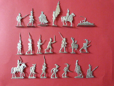 25 Figurines Étain - Zinnfiguren Autriche - Cavalerie Premier Empire - 30mm à Peindre