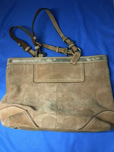 COACH NO. G06S-10442 BROWN SUEDE TOTE