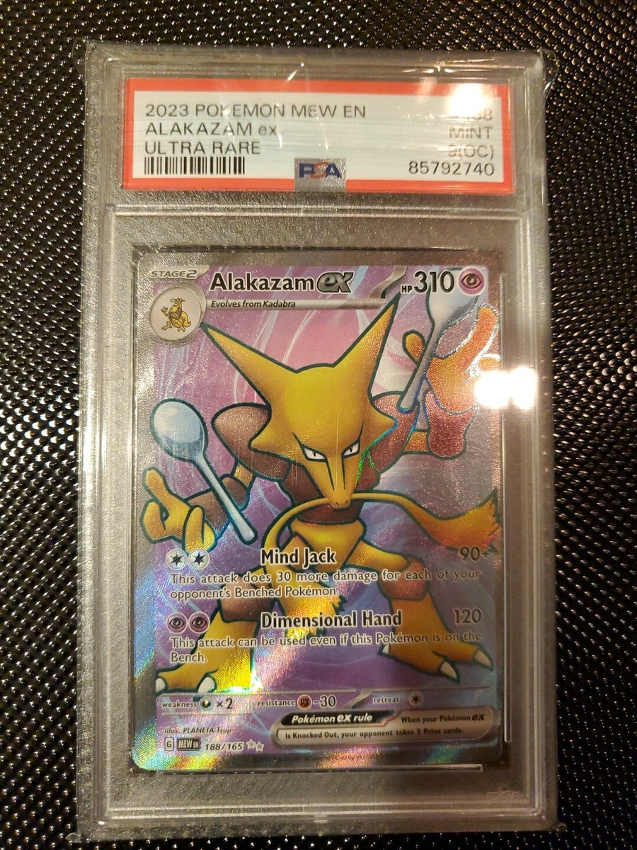 Alakazam Full Art Ultra Rare 188/165 Pokemon TCG Pokémon 151 PSA 9