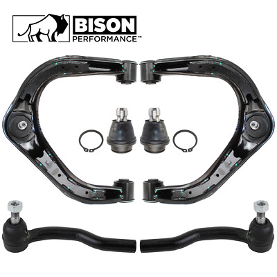Bison Performance 6pc Front Control Arm TieRod End BallJoint Kit For QX56 Armada