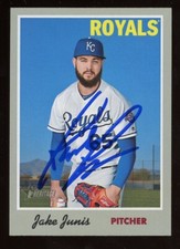 2019 Topps Heritage JAKE JUNIS Signed Card autograph AUTO ROYALS