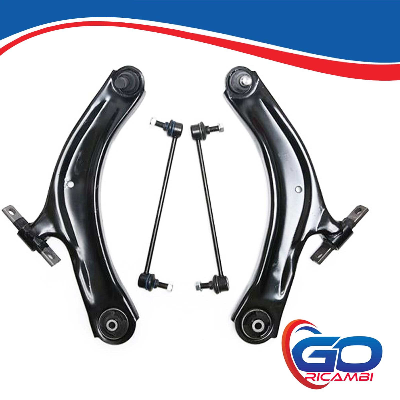 GoParts - Kit 2 Bracci Braccetti Anteriori 2 Biellette Barra per Nissan Qashqai Dal 2007 - Miniatura 2