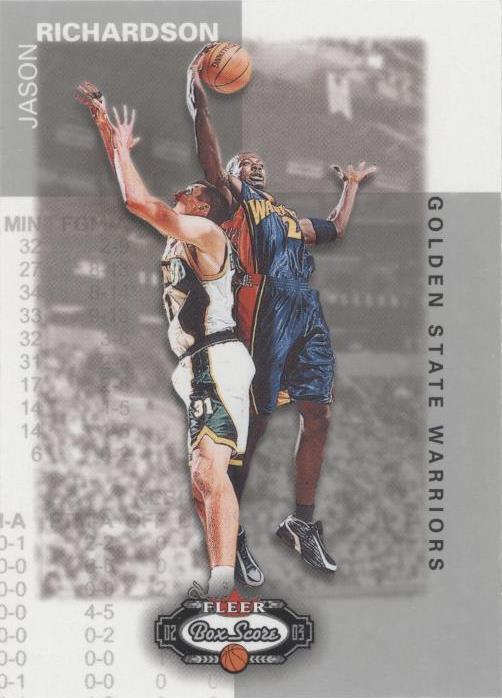 2002-03 Fleer Box Score - Jason Richardson #8 - 1 of 2