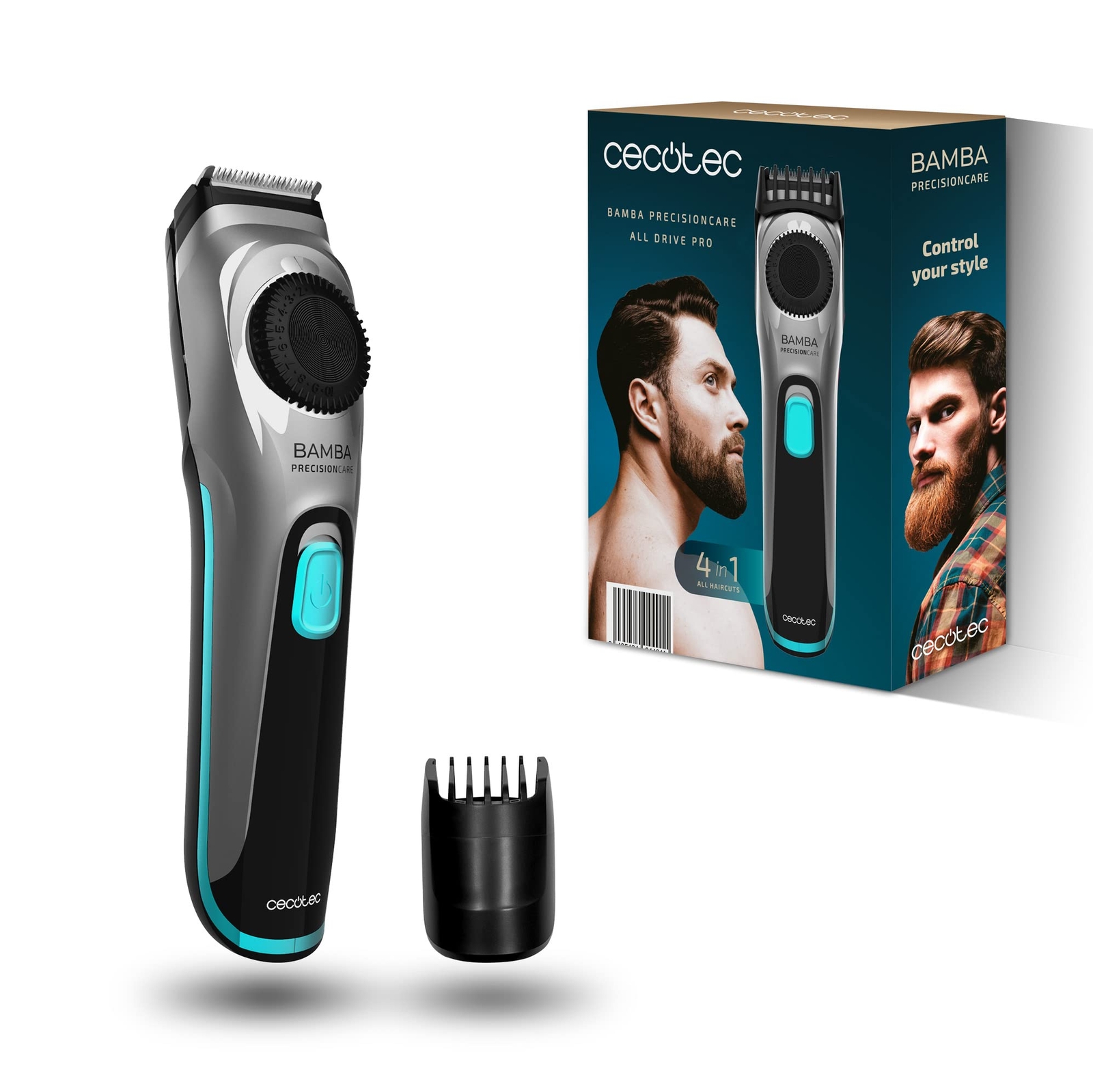 Rasoio Cecotec AllDrive Pro 75min Autonomia - Lame Titanio PRO