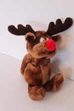 plush vintage russ berrie plush reindeer 10" christmas holiday deer
