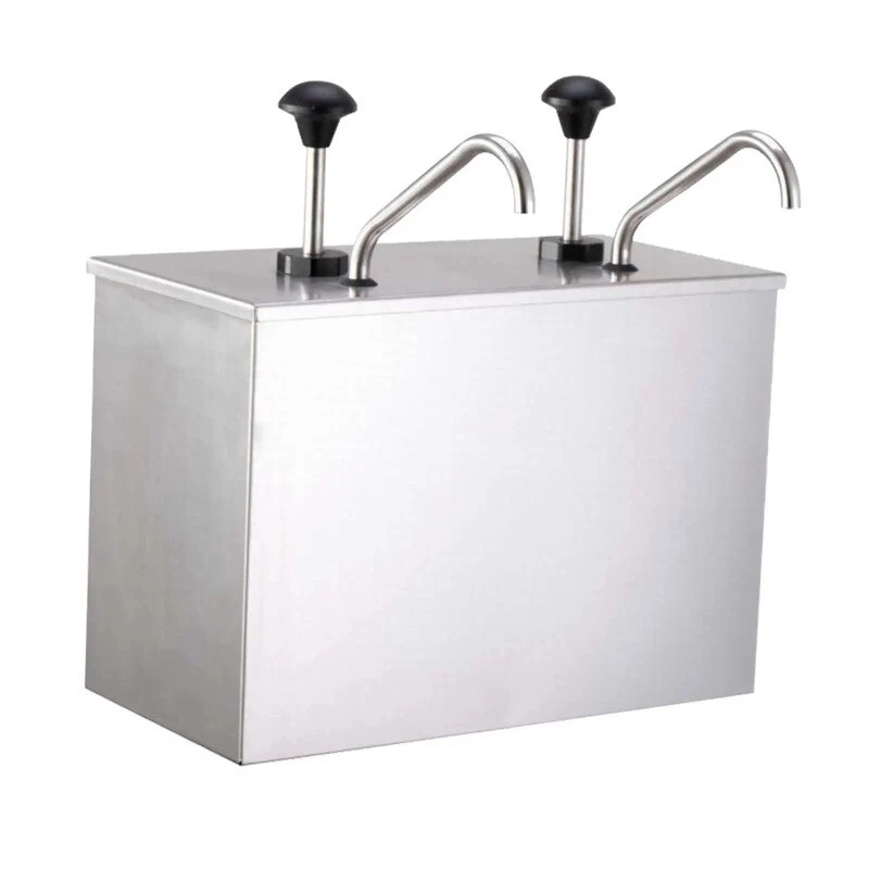 Sauce Dispenser Pump Stainless Bucket Condiment Pump Dispenser for Ketchup Syrup - Image 2 of 4