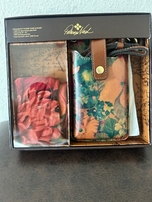 #ad #ad Patricia Nash FARLEIGH Phone Crossbody and SCARF Boxed Set SPRING MULTI nwt $88.80