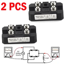 2X 4 Terminals Single-Phase Diode Bridge Rectifier MDQ 100A Amp High Power 1600V