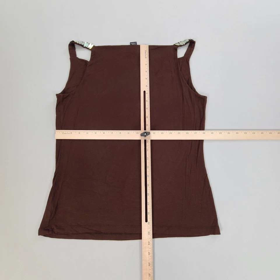 Camisa Jones New York Mujer Extra Grande Marrón Blusa Exterior Cómoda Damas Foto 3 de 4