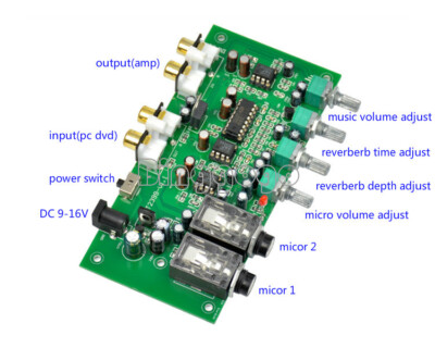 1PCS PT2399+JRC5532 Karaoke Pre-amplifier Tone amplifier Board NEW