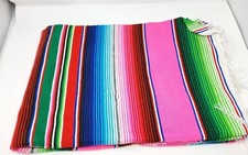 CHEAP pink mexican blanket saltillo sarape falsa blanket